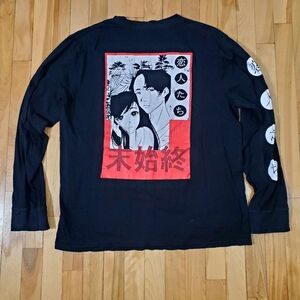 Urban Planet Anime Couple T-shirt in black Size L